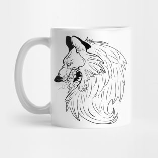 Just Black Wolfy Mug